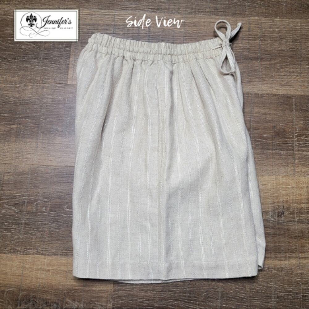 Express Tan High Waisted Elastic Drawstring Strip… - image 5